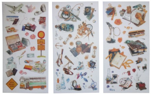NÁLEPKY PRE PLÁNOVAČ ČASOPISOV SCRAPBOOKING VINTAGE