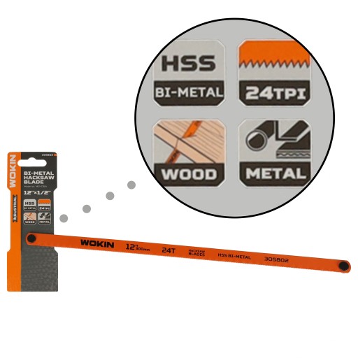 BIMETALOVÝ PÍLOVÝ LIST NA REZANIE KOVOVÉHO DREVA 300X12MM