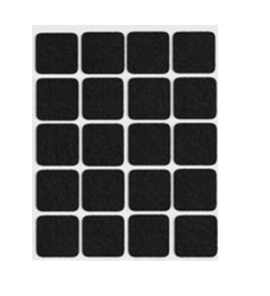 PLSTENÉ PODLOŽKY NA ČIERNY NÁBYTOK PLSTEŇ 20X20MM