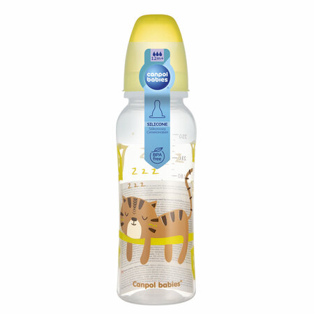 Canpol úzka fľaša 250ml AFRICA žltá