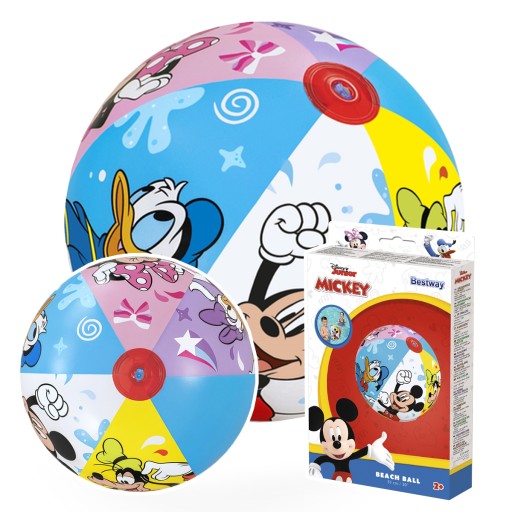 BESTWAY Detská nafukovacia plážová lopta do vody 51 cm Mickey Mouse 91098