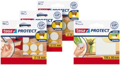 Plstené podložky na stoličky tesa table 26mm 9 ks
