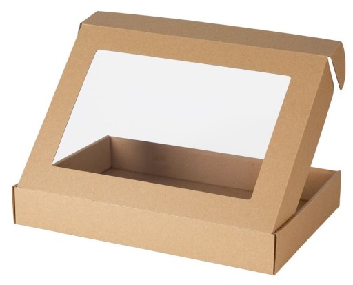 KRABIČKA S KARTÓNOM VYREZÁVANIA OKIENKA 35x25x5 DARČEKOVÉ BALENIE