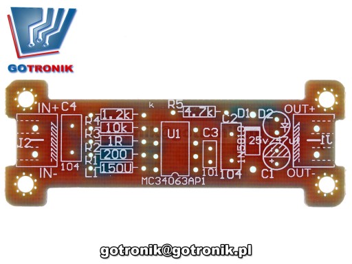 Menič napätia z 5V na 12V MC34063A ___ KIT