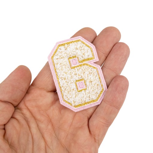 PATCH vyšívané číslo 6 šesť číslo šesť