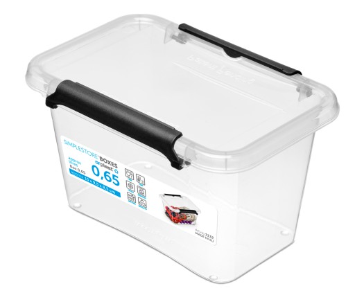 Priehľadná plastová nádoba s vekom 0,65L Box Organizer Box