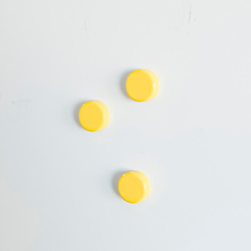 Magnety na dosky 20 mm - 10 ks ŽLTÉ