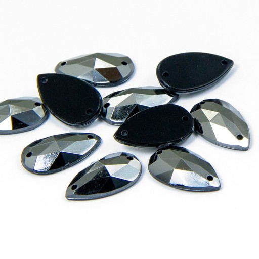 Kamienky na šitie akrylové kvapky 16x10x4mm 10 ks