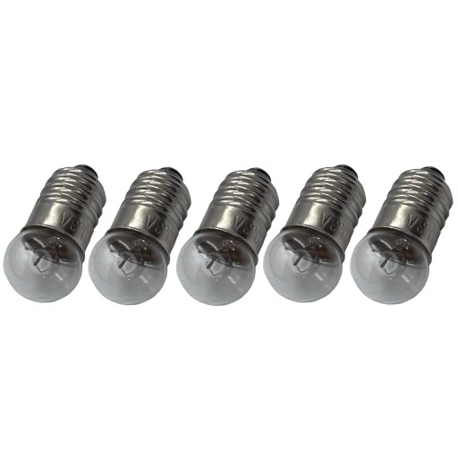 skrutkovacia žiarovka na baterku, závit E10, 2,5V, 5 KS