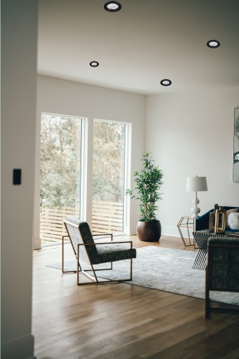 Halogénové stropné svietidlo ROUND BLACK pre LED žiarovku s pevným očkom GU10