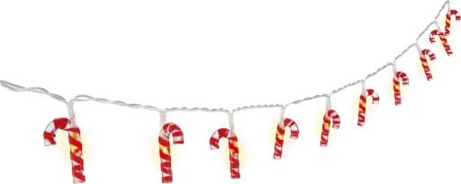 LED LAMPY CANDY CANE ČERVENÉ 1,2 m