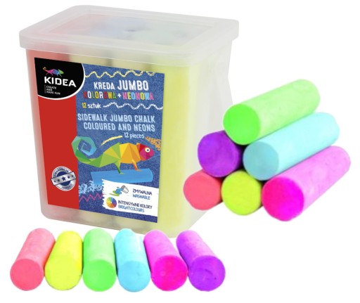 FAREBNÁ STEP CHALK + NEON KIDEA OUTDOOR FUN OUTDOOR 12 FARIEB