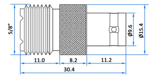 RF anténny adaptér BNC/gn-UHF/UC1/gn 50Ohm