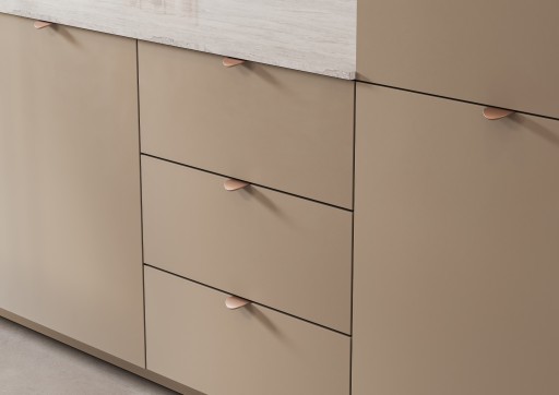 Okrajová rukoväť GAMET UA127, ružový satén, 32 mm