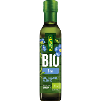 1x 250ml KUJAWSKI za studena lisovaný bio ľanový olej