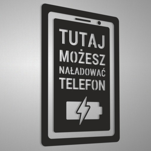 Tu si môžete nabíjať telefón – nálepka 10x15