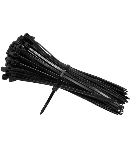 Sťahovacie pásky 2,5x100mm Čierna 100 ks