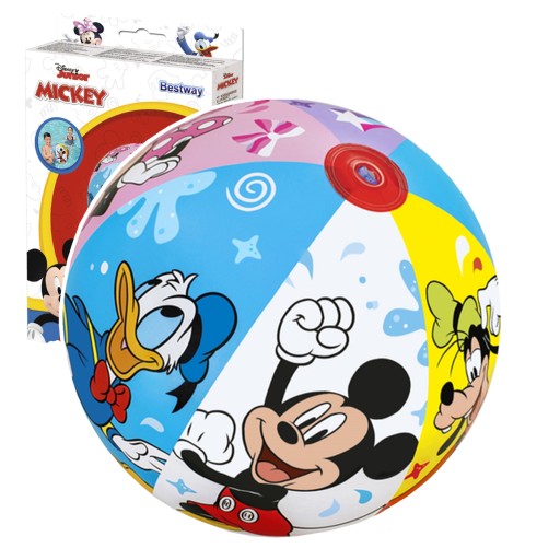 BESTWAY Detská nafukovacia plážová lopta do vody 51 cm Mickey Mouse 91098