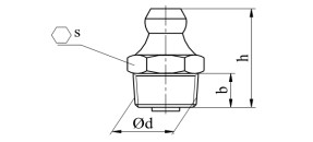 Priama maznica DIN 71412 A R1/4, pozinkovaná, 10 ks