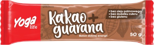 DATLOVÁ TYČINKA KAKAOVÁ S GUARANOU, BEZLEPKOVÁ 50 g - JOGA LIFE