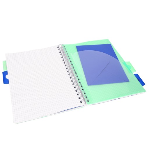 Námorný kockovaný zápisník B5 s predelmi Pukka Pad, Projekt Book Seafoam