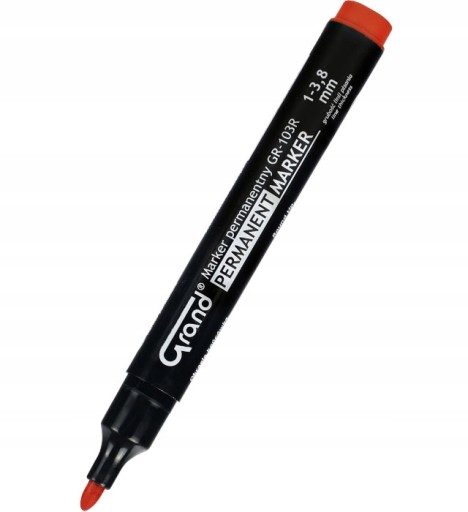 Permanentný popisovač GRAND GR-103R, okrúhly červený