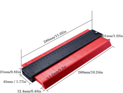 VZOROVÁ ŠABLONA MERANIA DUPLIKÁTORA PRE OPAKOVANÉ MERANIE TVARU 260MM