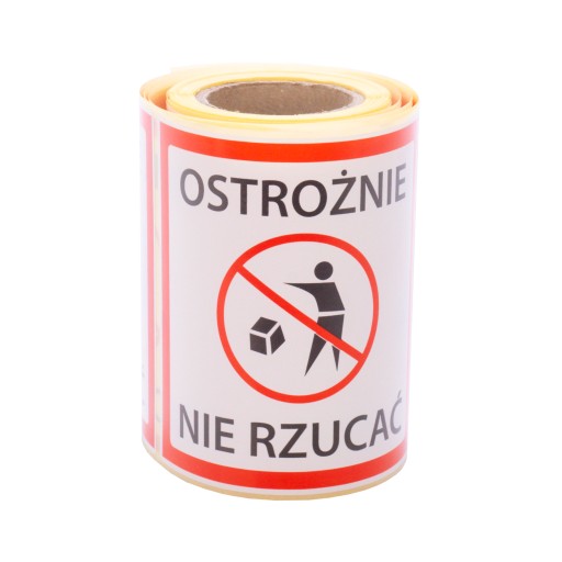 Kuriérske výstražné štítky Nevyhadzujte 100 ks
