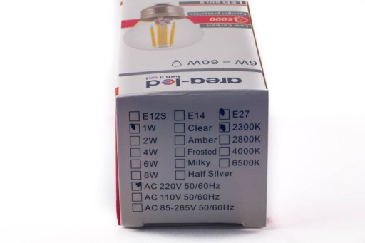 Vintage Edison LED žiarovka 1W G45 E27 2300K teplá