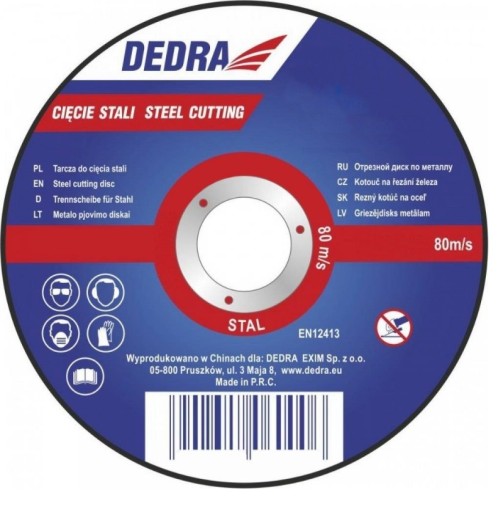 Dedra F1312 Oceľový rezací kotúč 125x3,2x22,2mm