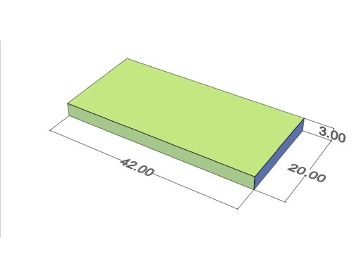 Neodymový tanierový magnet MPŁ 42x20x3 N38H
