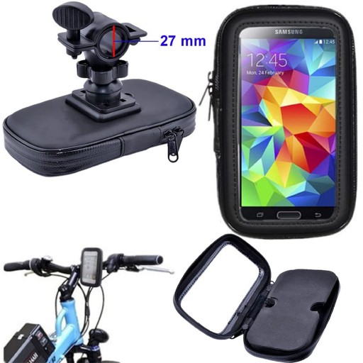 UNIVERZÁLNY DRŽIAK TAŠKY NA TELEFÓN NA RIADITEĽNOU BICYKLE MOTORKU 5.5