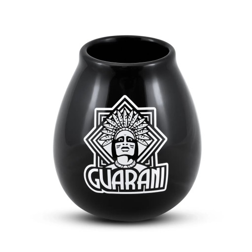 Keramická čierna tekvica s logom Guarani 350 ml