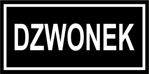 Zvonček, informačná tabuľka z PVC, 15x7,5 cm