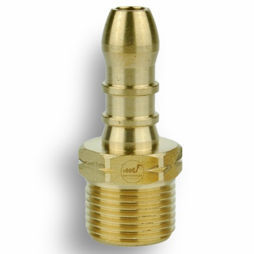 Mosadzný konektor na hadicu 9-10mm GZ 3/8'