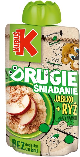 KUBUŚ Mousse 2 Raňajky Jablko Ryža Škorica 100g