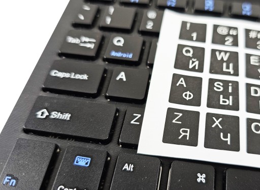 NÁLEPKY NA LAPTOP KLÁVESNICA PC QWERTY UKRAJINSKÉ NÁLEPKY PÍSMENÁ