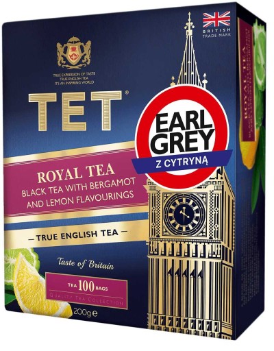 TET ROYAL TEA Indický čierny čaj s BERGAMOTOM A CITRÓNOM 100T
