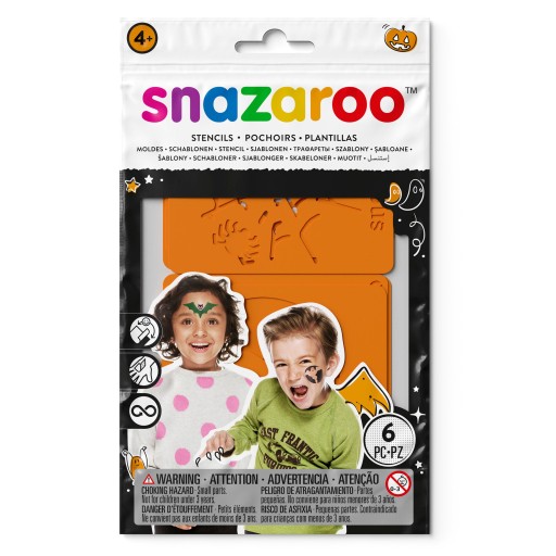 ŠABLÓNY MAĽOVANIA NA TVÁR HALLOWEEN SNAZAROO