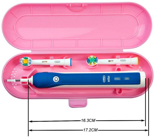 Ružové odolné cestovné puzdro FOR ORAL-B ZUBNÁ KEFKA