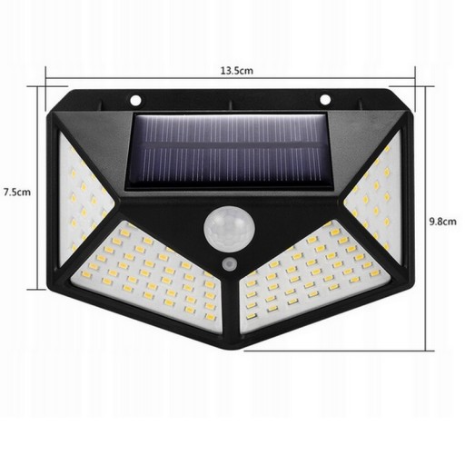 Solárna lampa s DUSK MOTION Sensor 100 LED SOLÁRNYCH ZÁHRADNÝCH LAMP