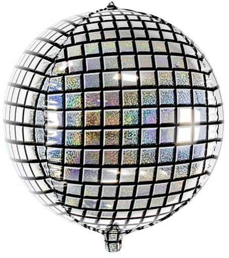 Fóliový balónik Holografická disco guľa 80-ty DISCO karneval 40cm