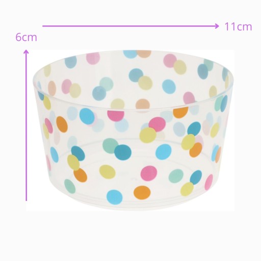 Sada 4 plastových misiek CONFETTI 430 ml