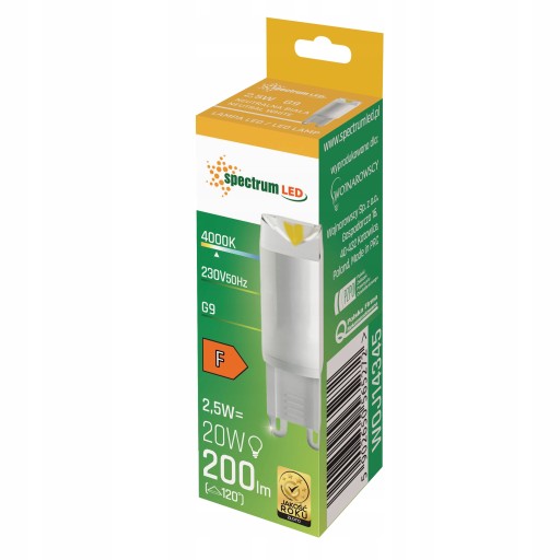 LED žiarovka G9 SMD, neutrálna, 200lm, 2,5W, KERAMICKÁ