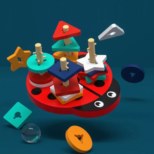 Drevené arkádové logické puzzle triedič