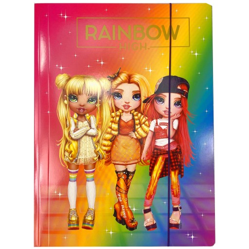 Astra A4 Rainbow High skladačka s gumičkou pre dievčatá