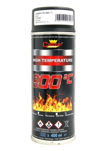 TEPLOTNE ODOLNÝ SMALT 400ML SILIKÓN ČIERNA +800C