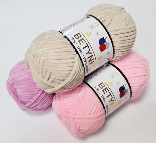 BETTYNKA SOFT maskoti z detskej priadze PINK 309