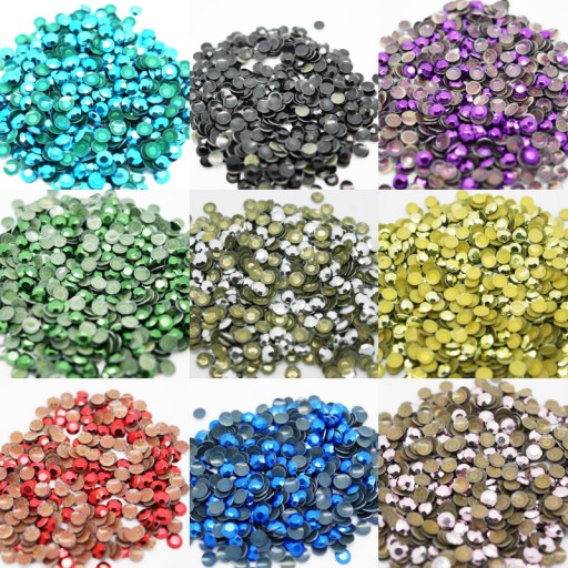 Kovové termo kamienky svetloružové 3mm 1000