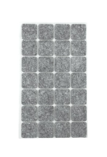 Samolepiace plstené podložky, sivá 20x20mm x28